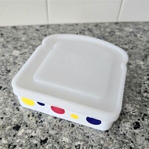 Wonder‎ Bread Plastic Sandwich Container Saver White Polka Dots Storage 2006